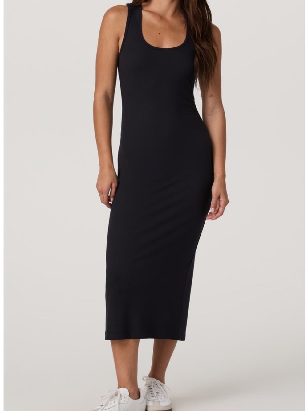 Vuori Halo Essential Tank Midi Dress - Black (M)
